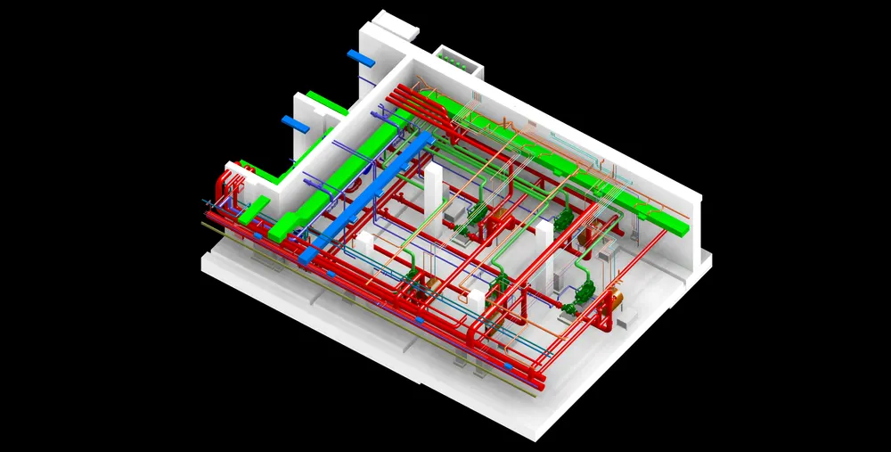 Fire pump room 3D model