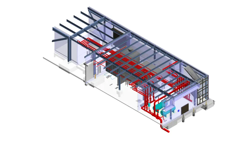 Foam tank and riser room model