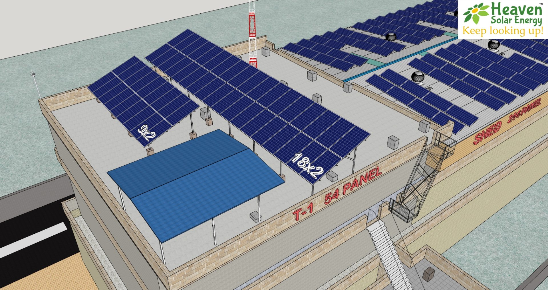 3D design of solar power plant