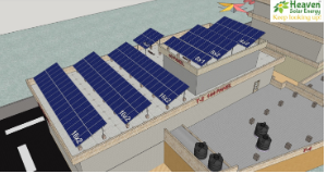 Solar power plant photo 3D