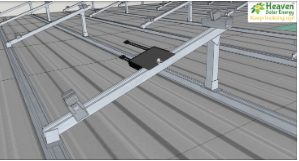 solar panel structure for shed in 3D