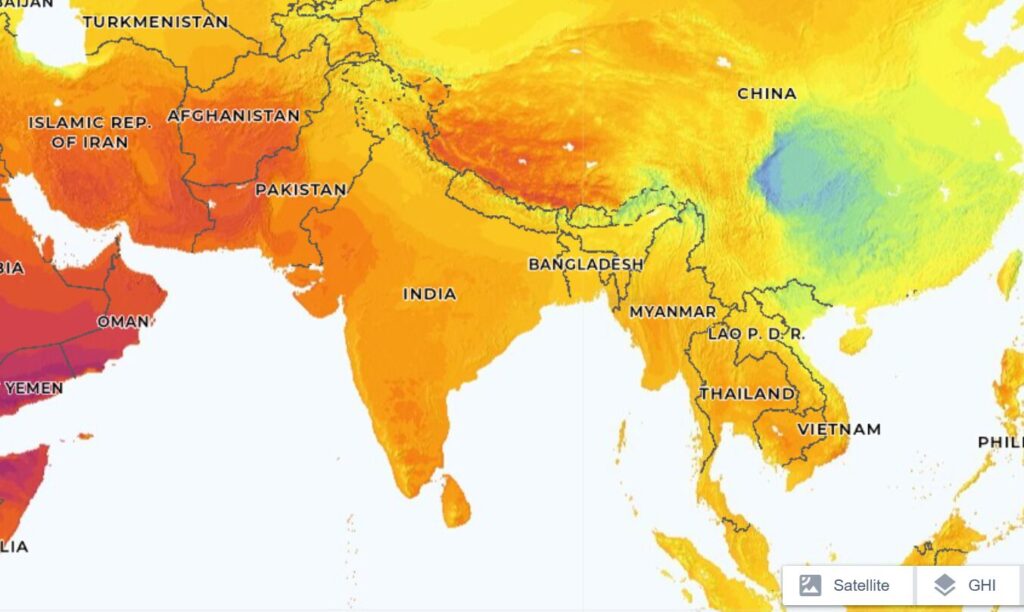 Solar Irradiance World Map