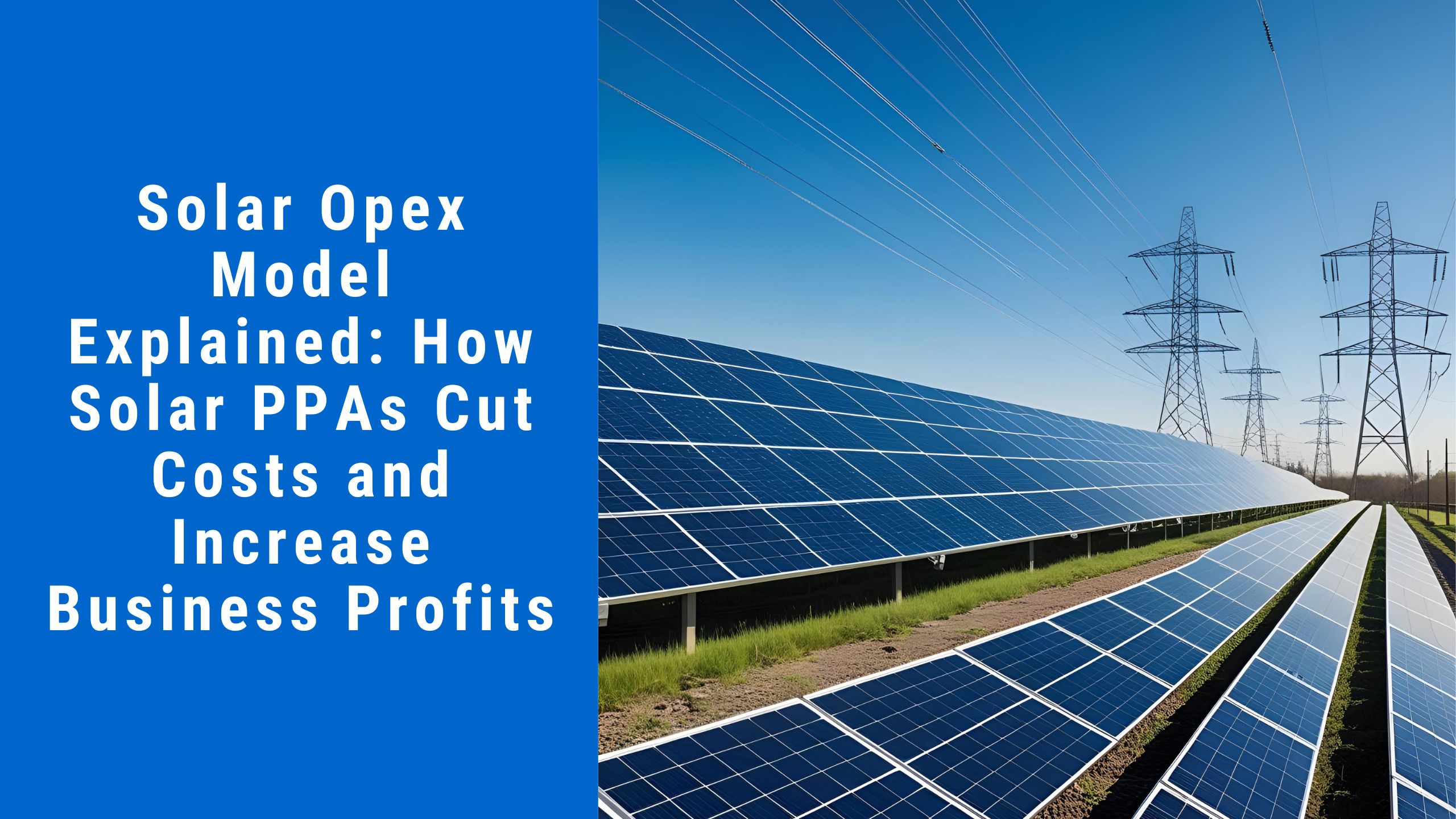 Solar Opex Model Explained How Solar PPAs Cut Costs and Increase Business Profits